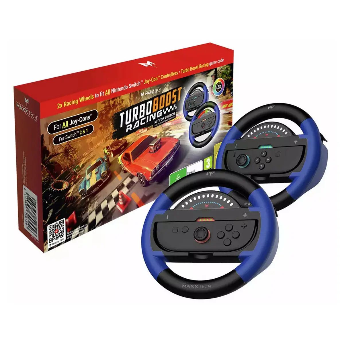 Maxx Tech Turbo Boost Racing Kit For Nintendo Switch 2 & 1 1