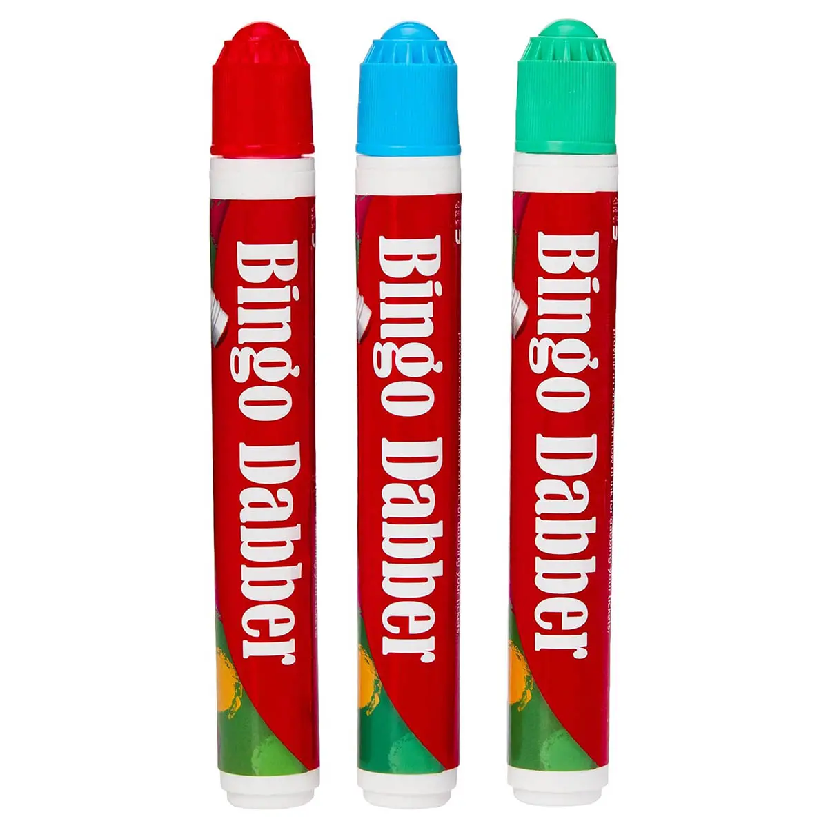 3 None Drip Bingo Dabbers Red  Blue & Green 1