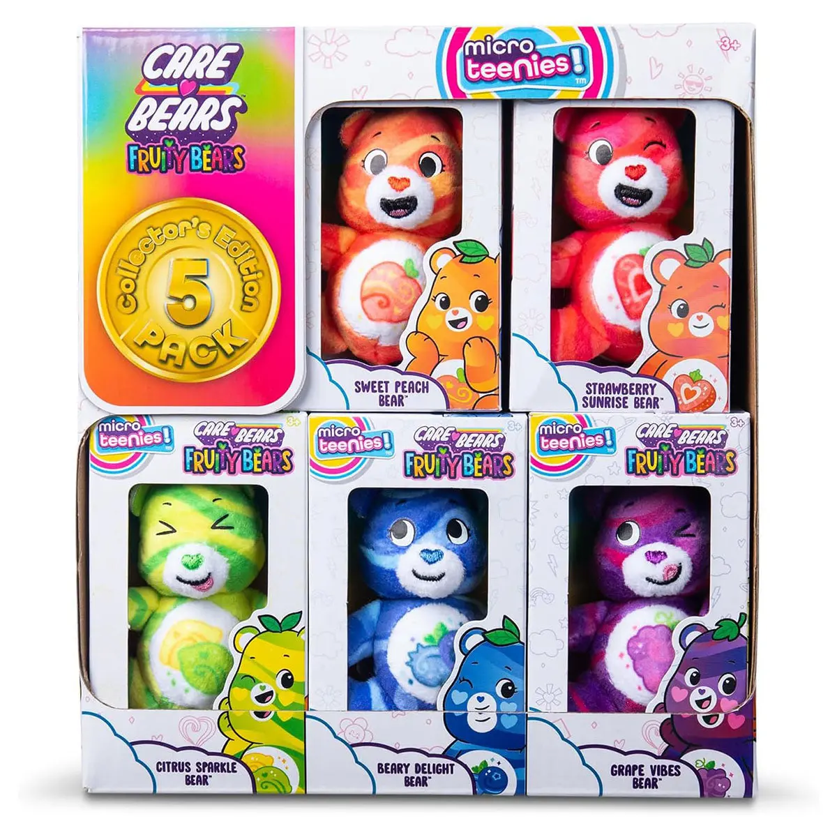 Care Bears Fruity Bears Micro Teenies Soft Toy (5 Pack) 1