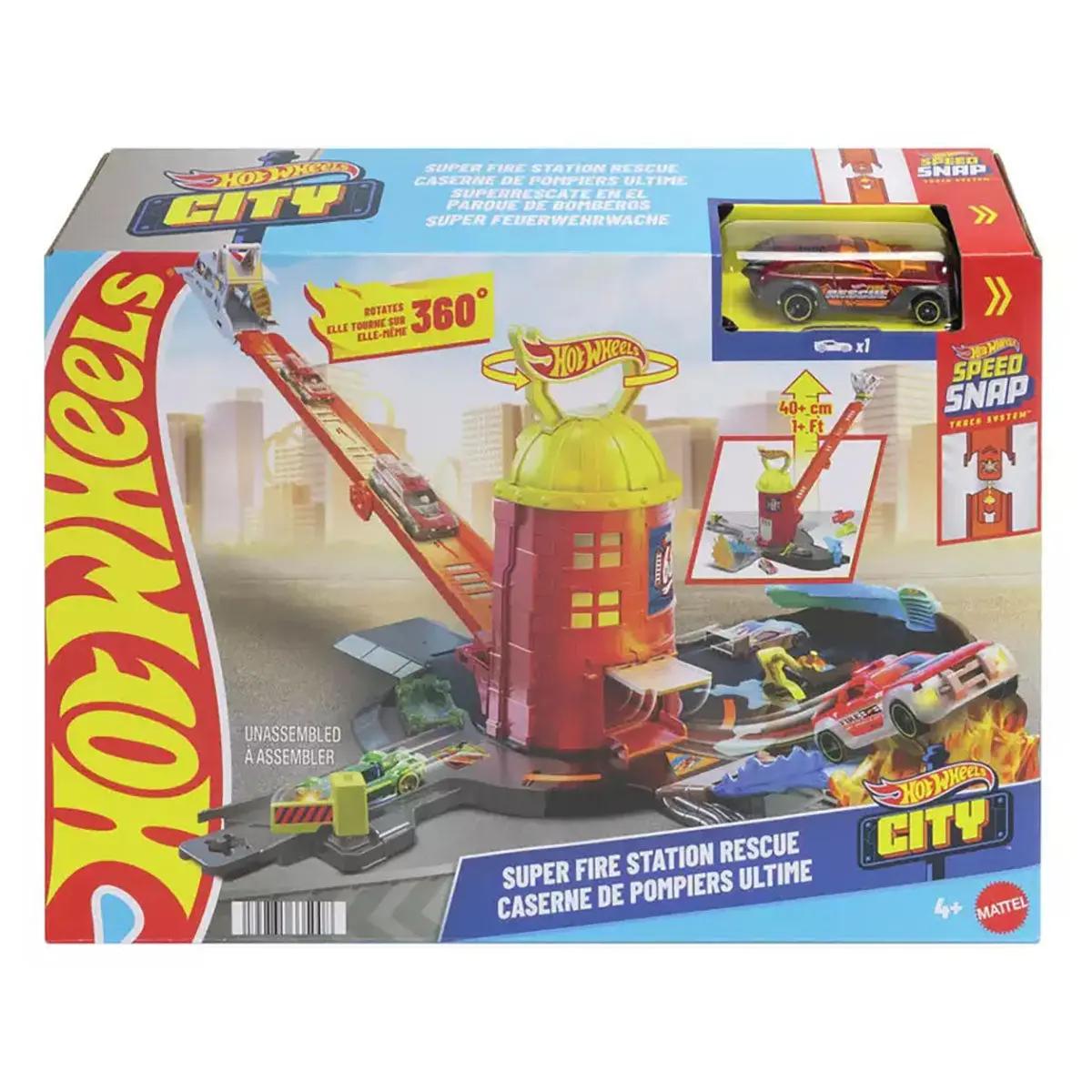 Hot Wheels City Super Fire Station Rescue Playset 1