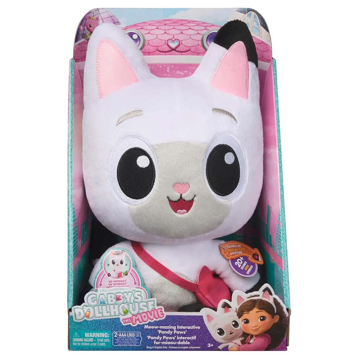 Gabby's Dollhouse: The Movie: Meow-Mazing Interactive Pandy Paws 33Cm Plush 1