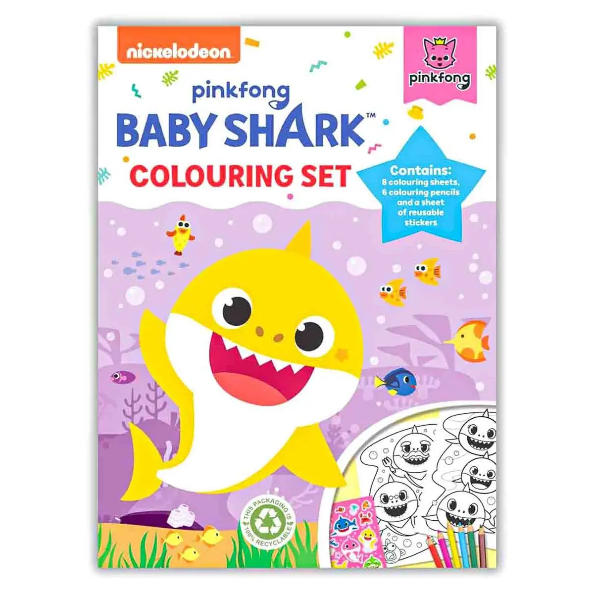 Baby Shark Colouring Set 1