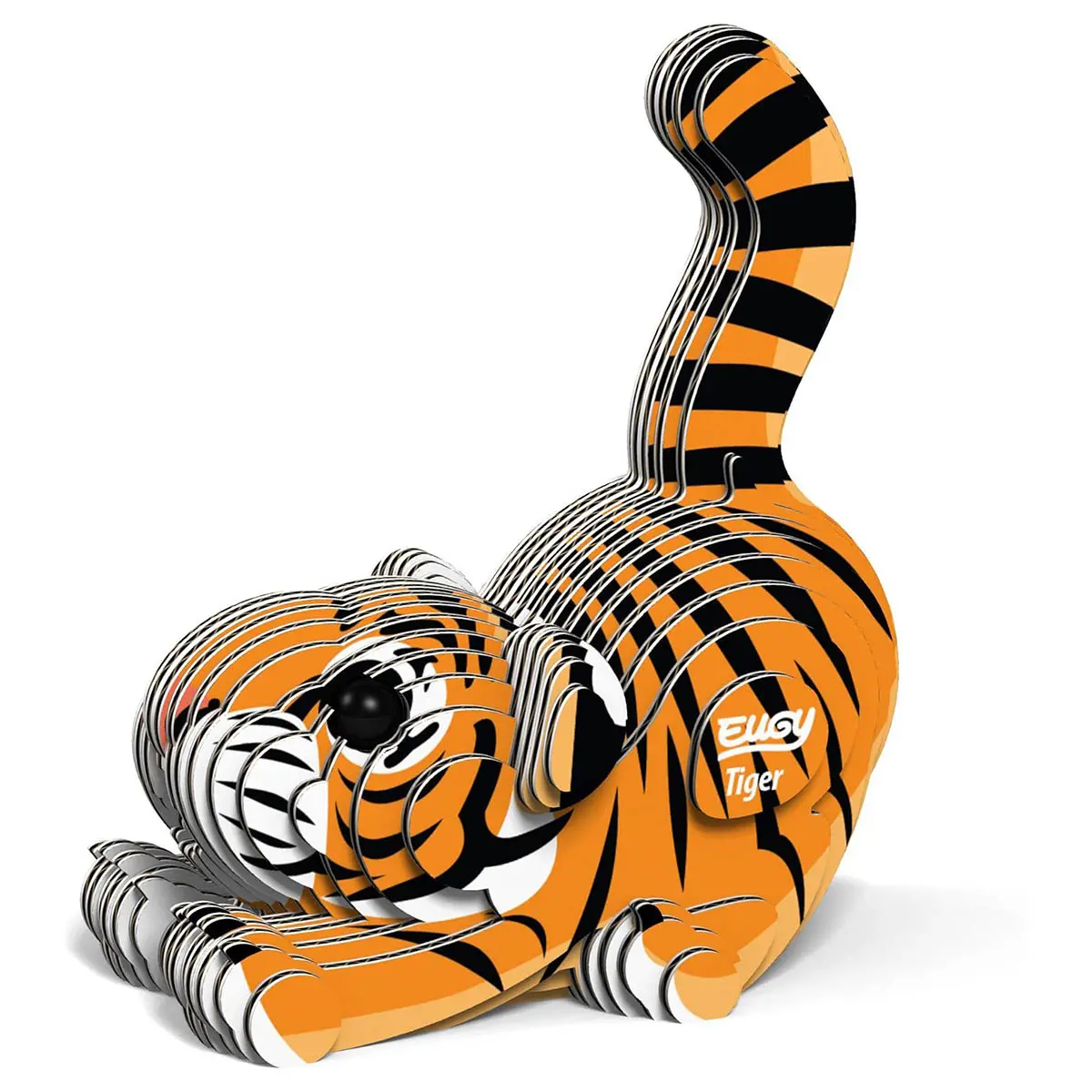 Eugy Tiger 3D Cardboard Model Kit 1