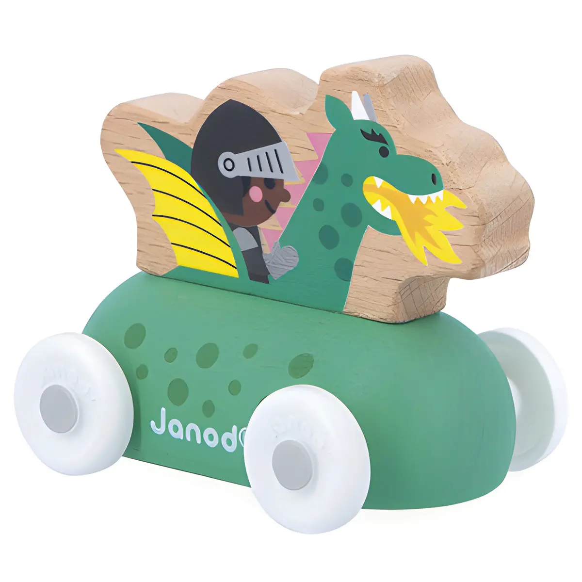 Janod Cross Roads Enchanted Kingdom Wooden Dragon Car 1