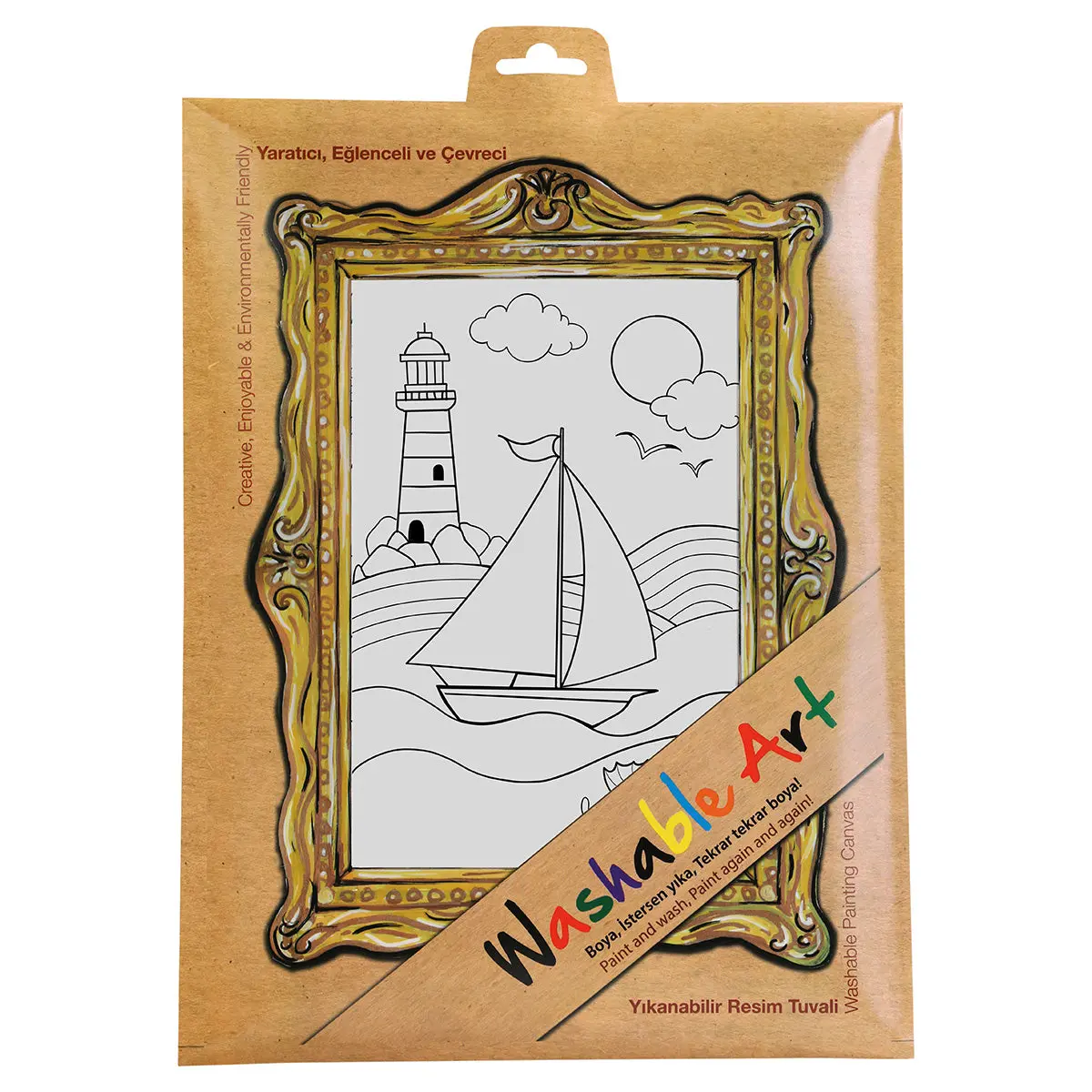 Washable Art Lighthouse Colouring Protective Mat 1