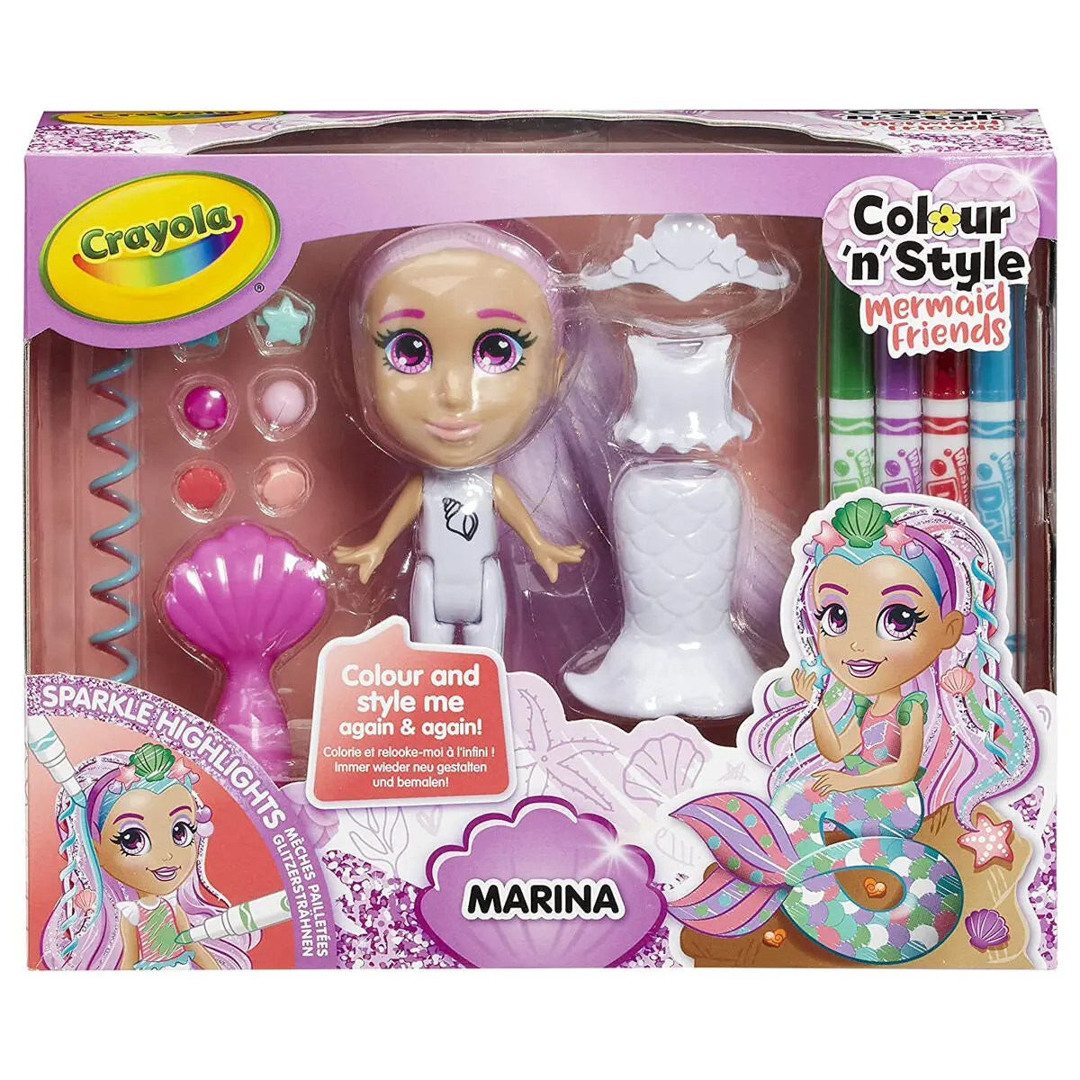 Crayola Colour 'N' Style Mermaid Friends Marina Doll 1