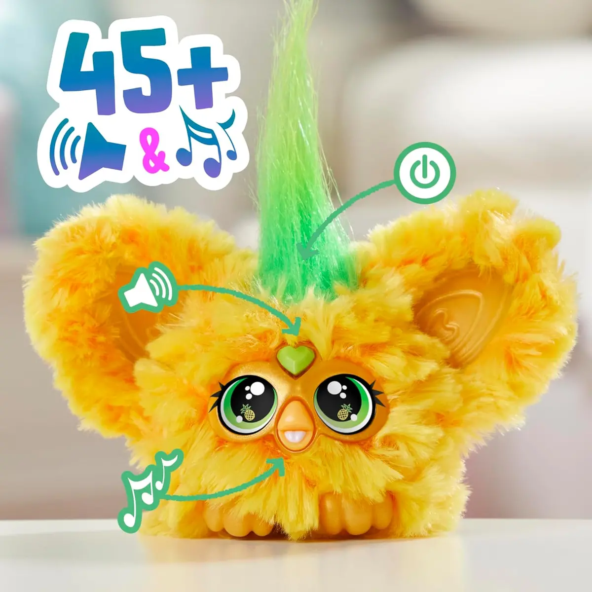 Furby Furblets Hoo-Lah Pineapple Mini Electronic Plush Toy For Girls & Boys 6+ 2