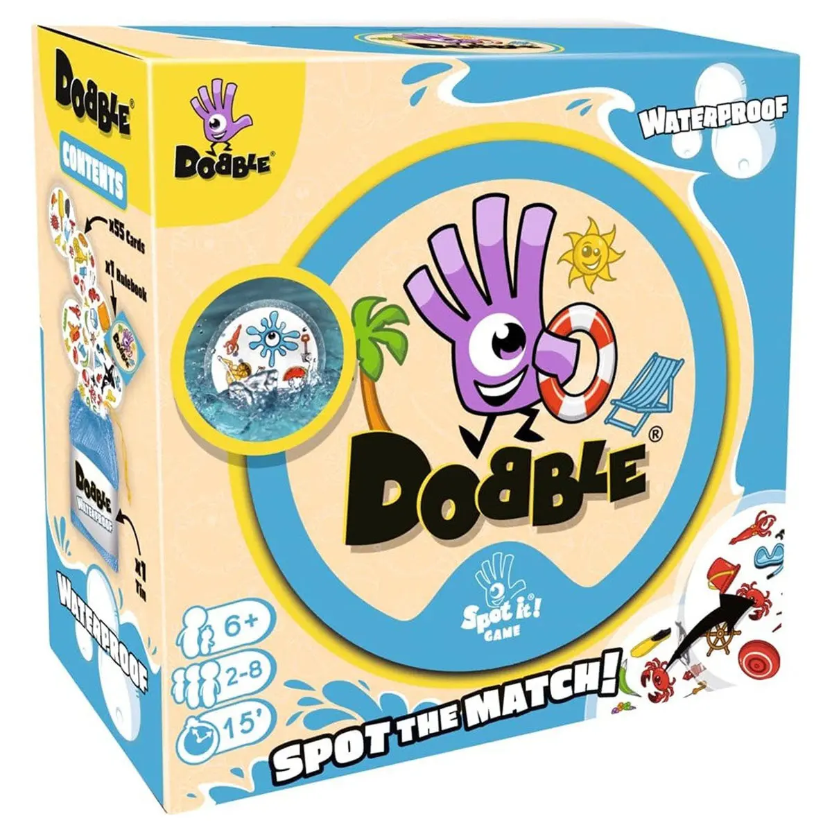 Dobble Beach Waterproof Card Game 1