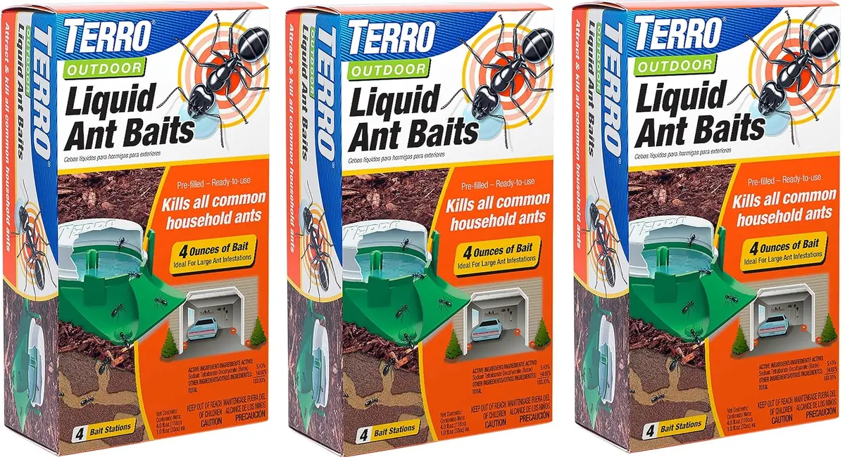 Terro T1804-6 4-Count Pack Of Outdoor Ready-To-Use Liquid Ant Bait Traps - Quantity Of 3 1