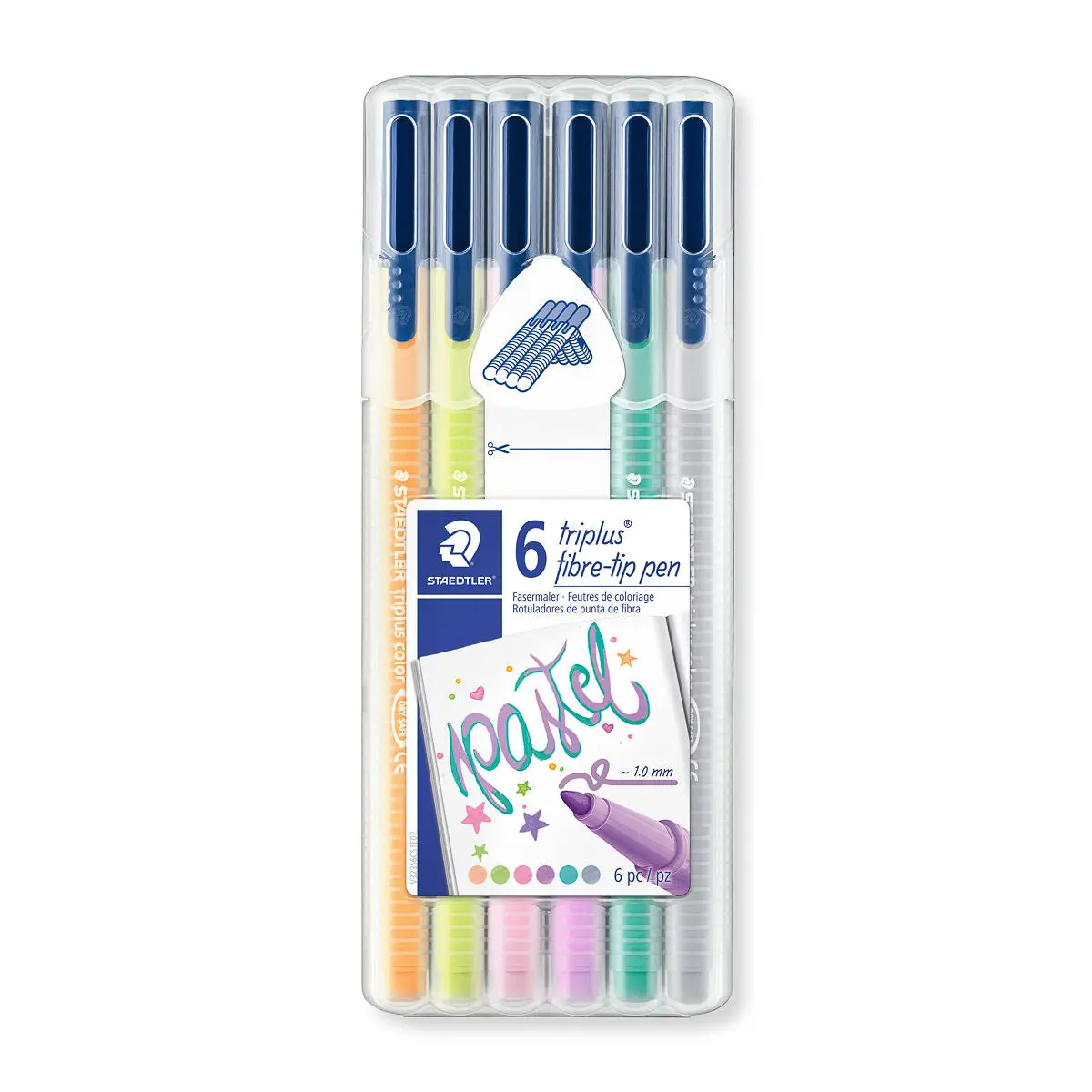 Staedtler Triplus Pastel Fibre-Tip Pens Pack Of 6 1