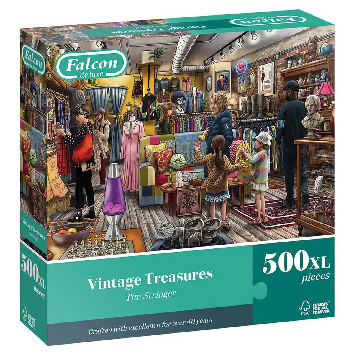 Falcon De Luxe Vintage Treasure 500 Xl Piece Jigsaw Puzzle 1