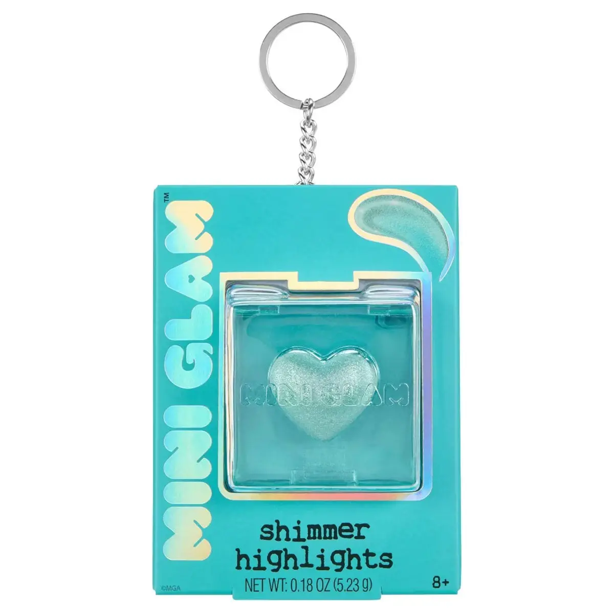 Mini Glam Cube Shimmer Highlights Fuzzy Slippers Keychain 1