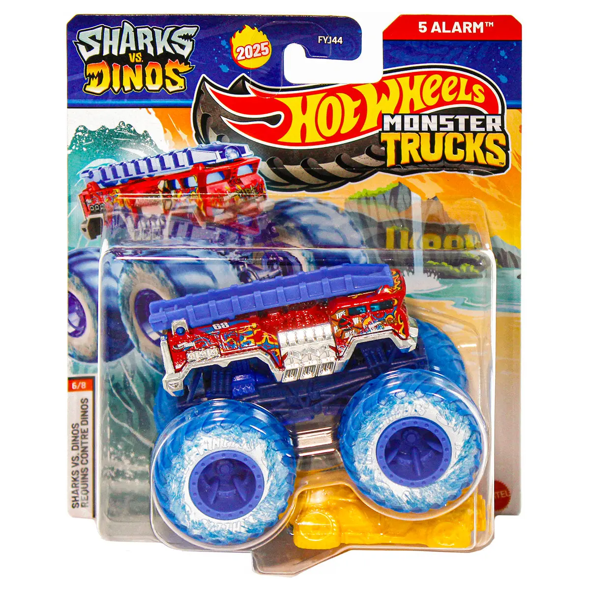 Hot Wheels Monster Trucks Sharks Vs Dinos 5 Alarm Truck 1