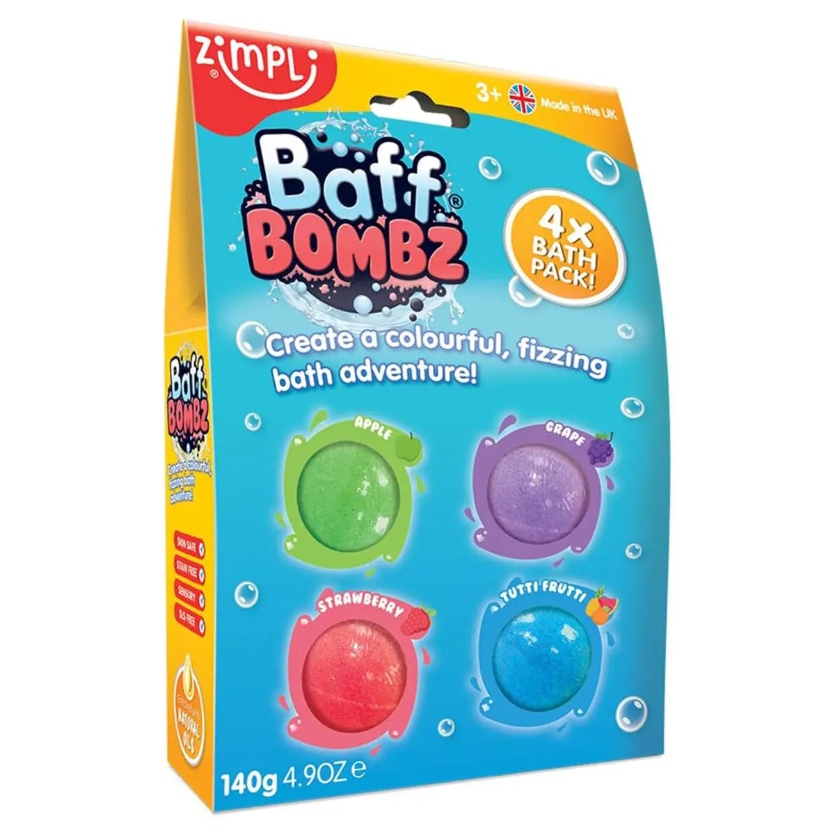 Baff Bombz Bath Toy 140G (4 Pack) 1