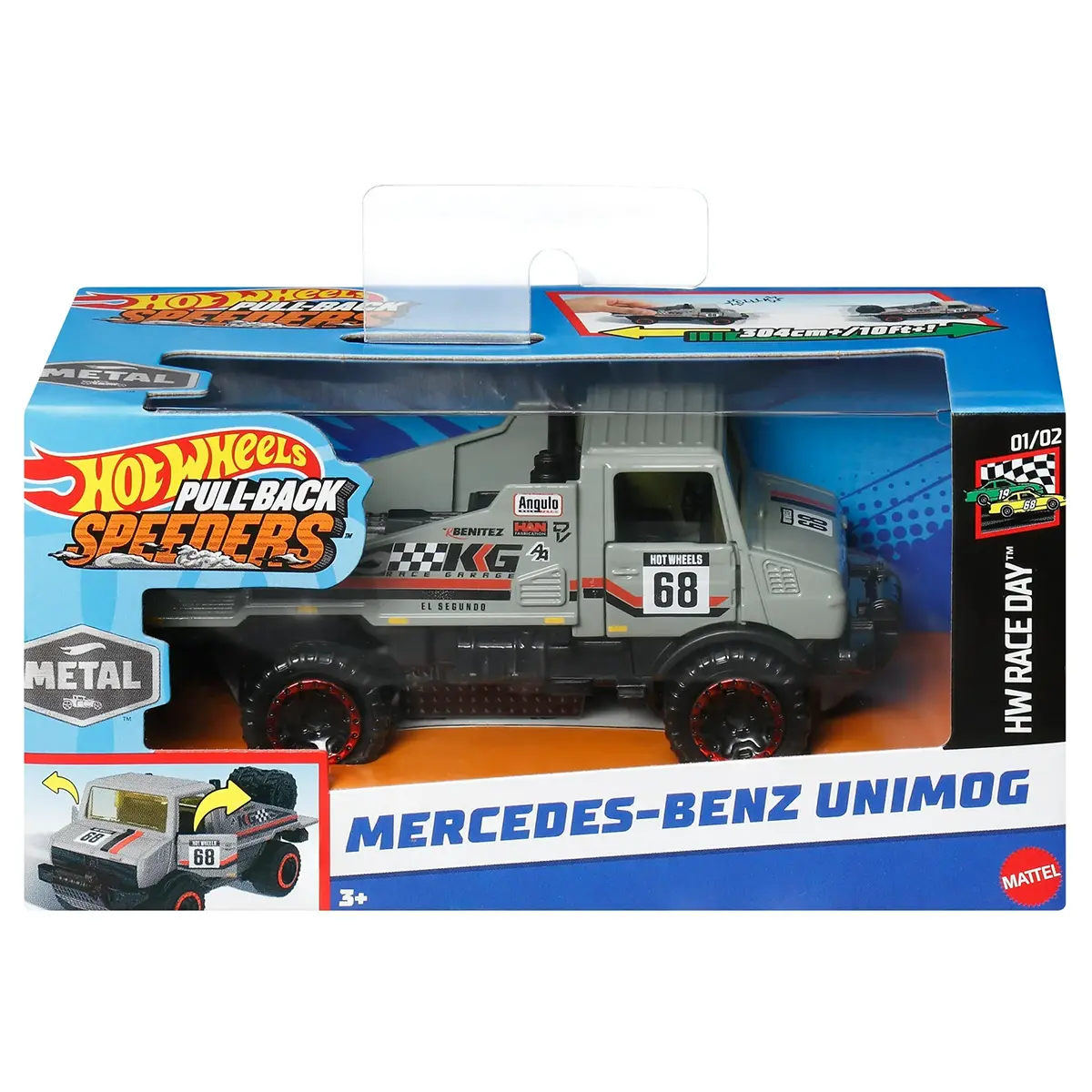 Hot Wheels Pull-Back Speeders Mercedes-Benz Unimog Truck 1
