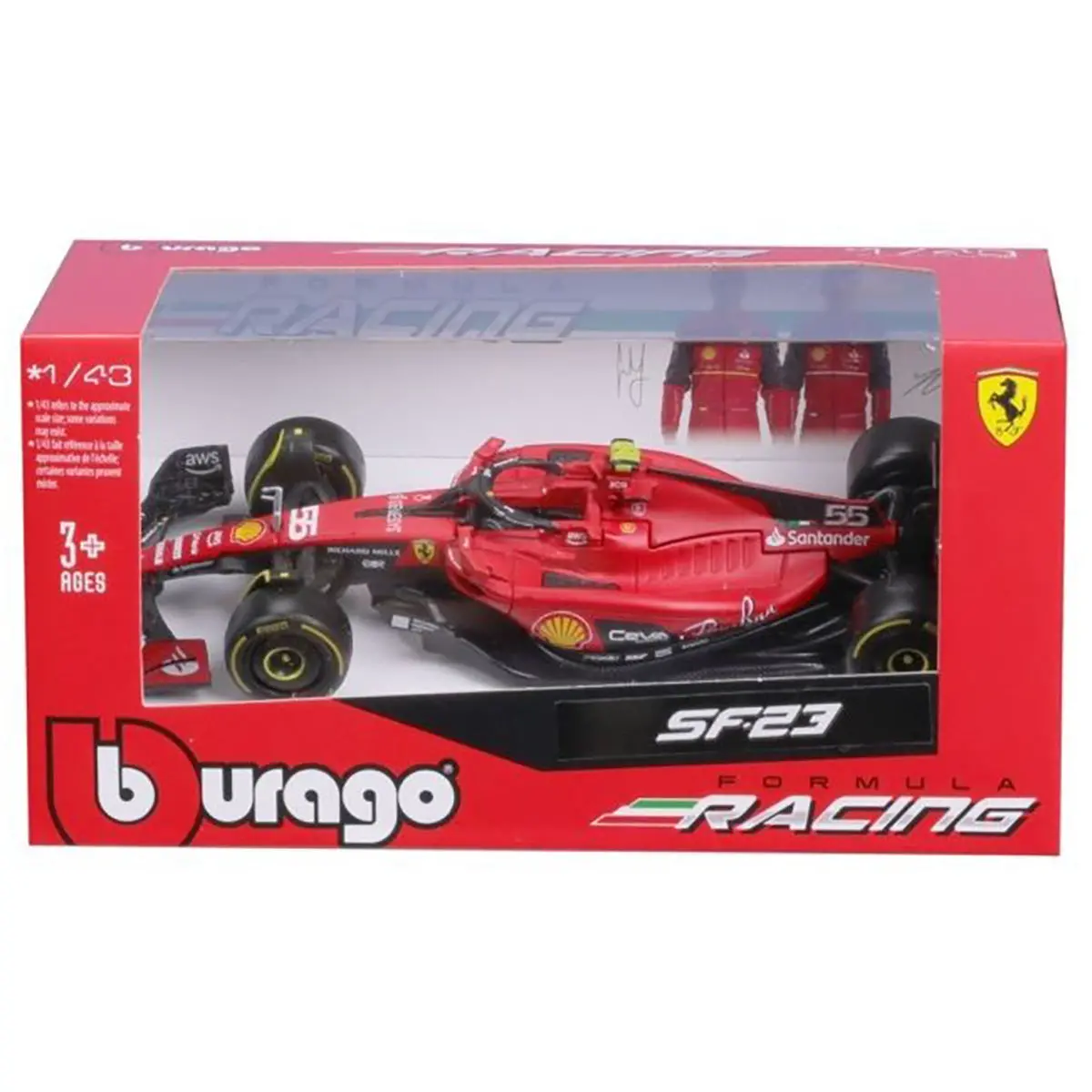 Bburago Ferrari F1 Sf-23 Carlos Sainz 1:43 Race Car 1