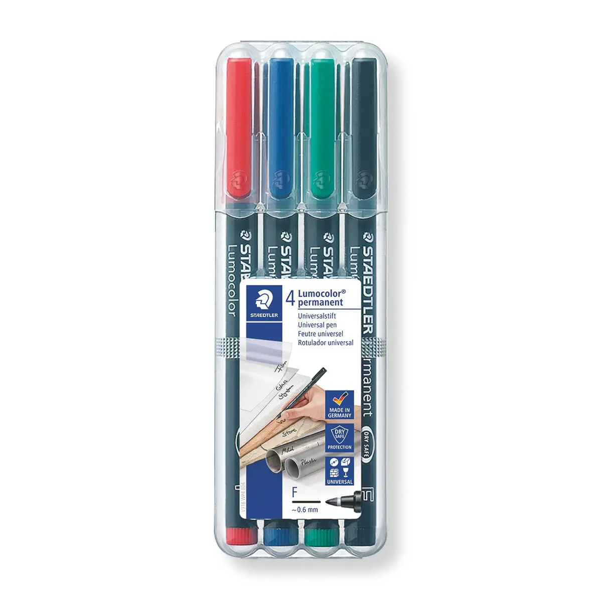 Staedtler Lumocolor Permanent Marker Universal Fine Line Pens Pack Of 4 1