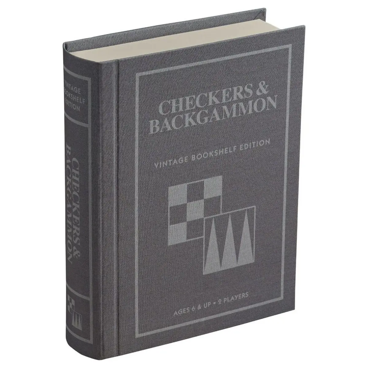 Checkers & Backgammon Vintage Bookshelf Edition Board Game 1