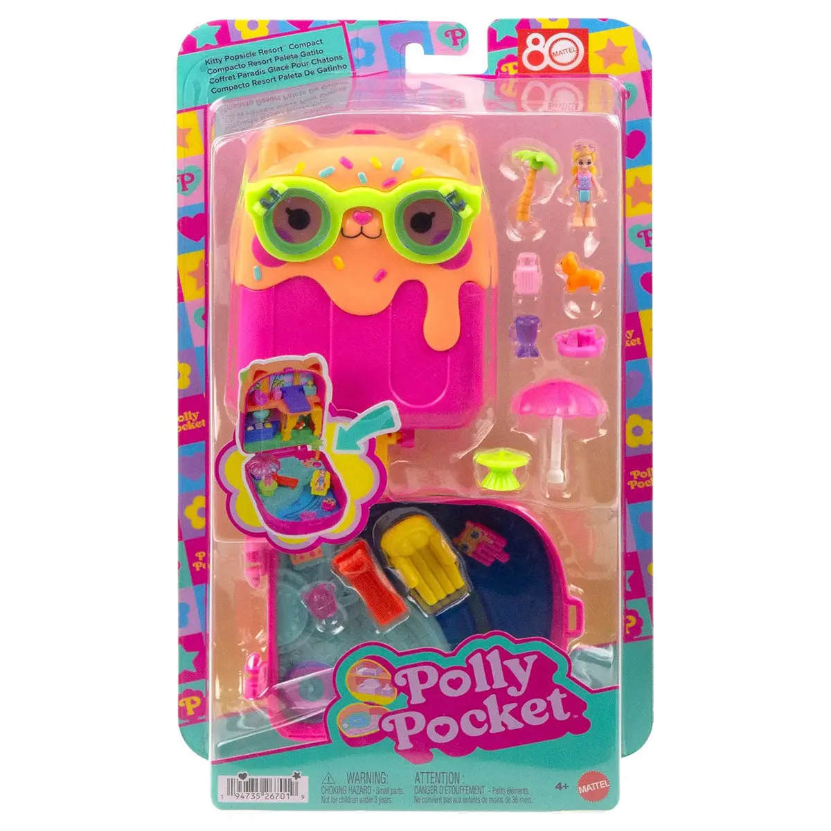 Polly Pocket Kitty Popsicle Resort Compact Playset 1