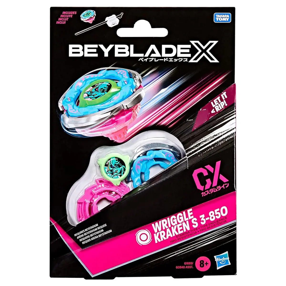 Beyblade X Wriggle Kraken S 3-85O Cx Stamina Type Starter Pack 1