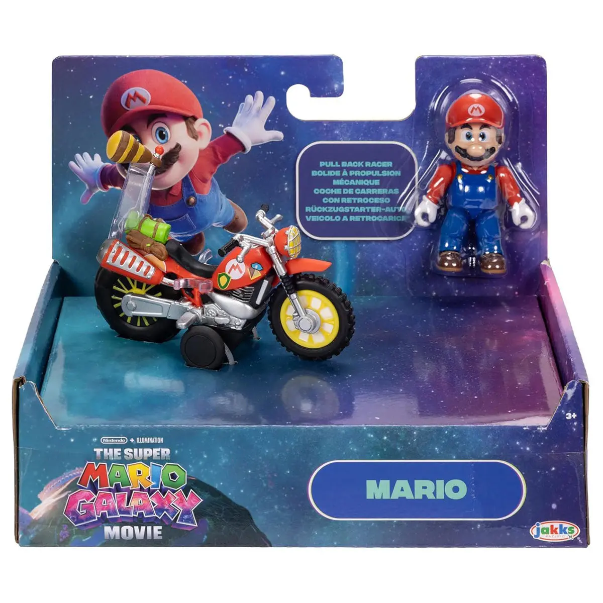 The Super Mario Galaxy Movie: Mario With Pull Back Racer Set 1