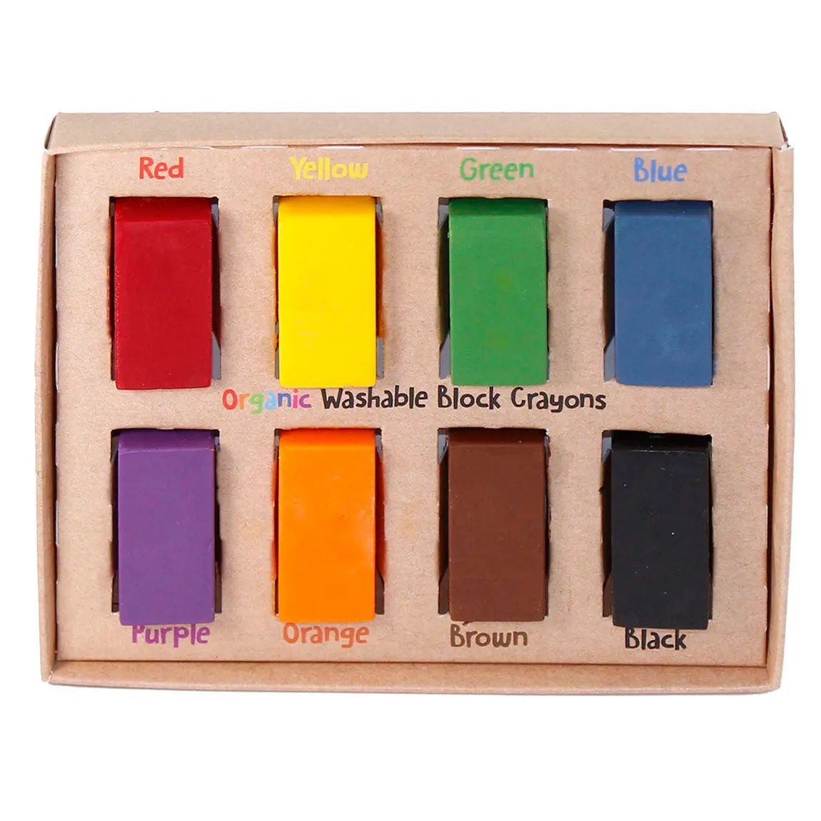Booghe Organic Washable Block Crayons (8 Colours) 2