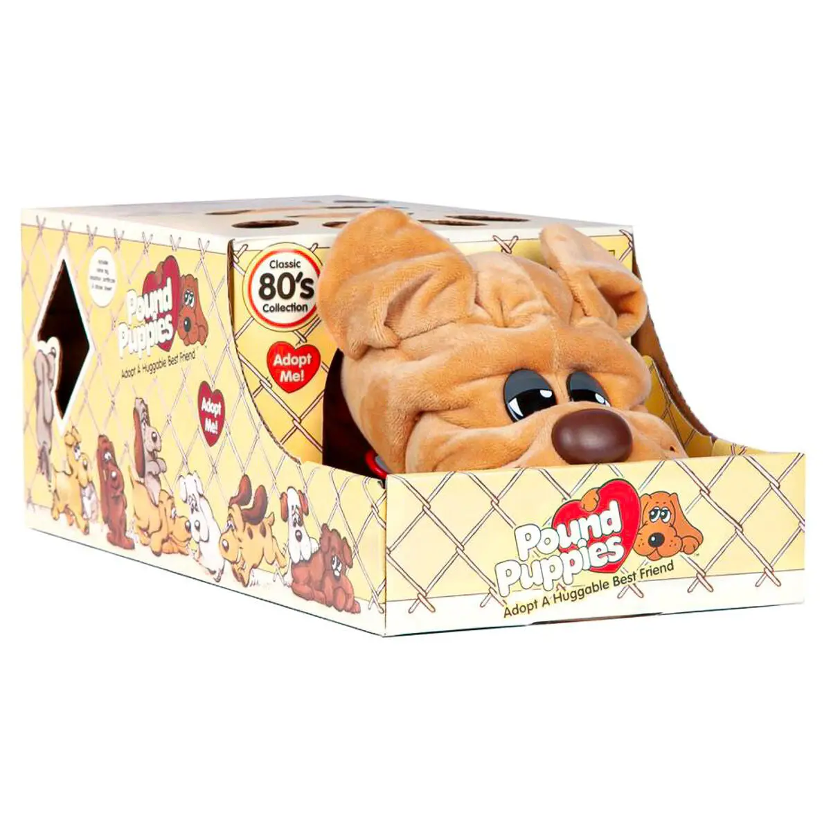 Basic Fun Pound Puppies Light Brown Rumple Skin Soft Toy 1