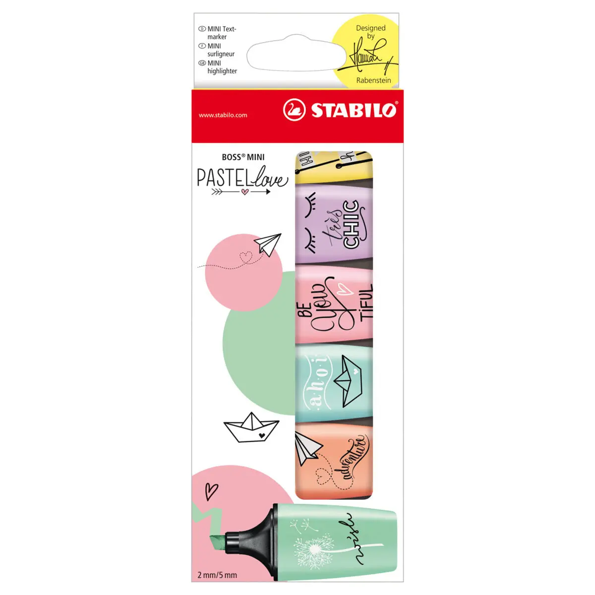 Stabilo Boss Mini Pastellove Assorted Colours Highlighter Pack Of 6 1