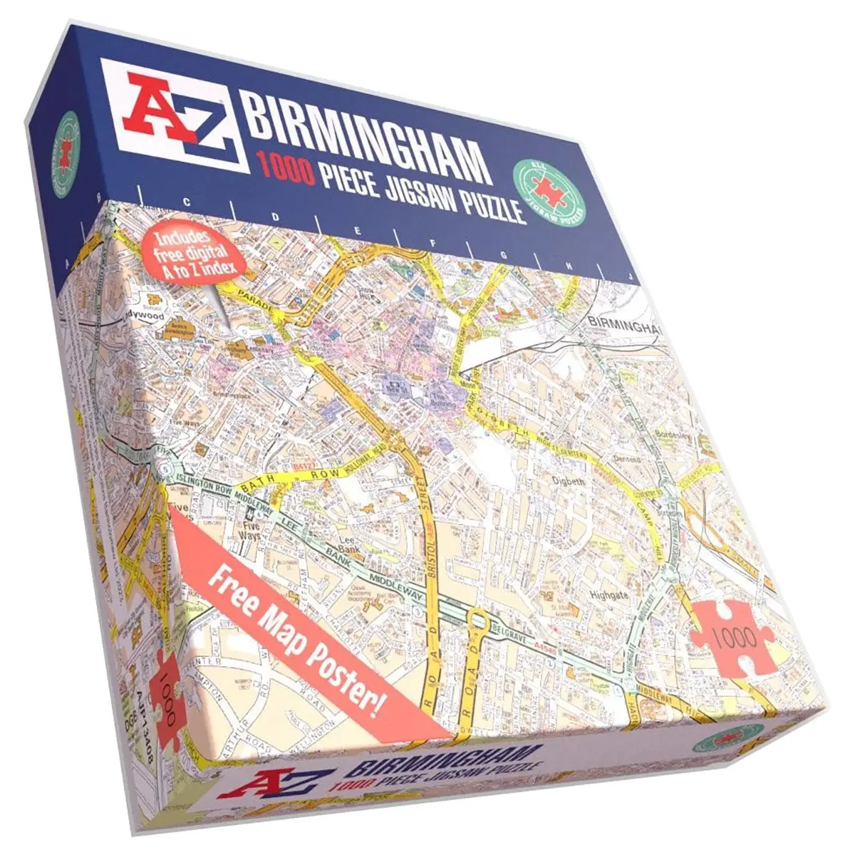 A-Z Map Of Birmingham 1000 Piece Jigsaw Puzzle 1