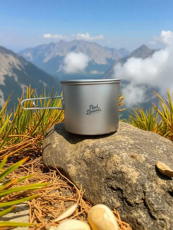 Rbo 1.1L Titanium Cooking Pot – Ultralight Camp & Backpacking Cookware 1