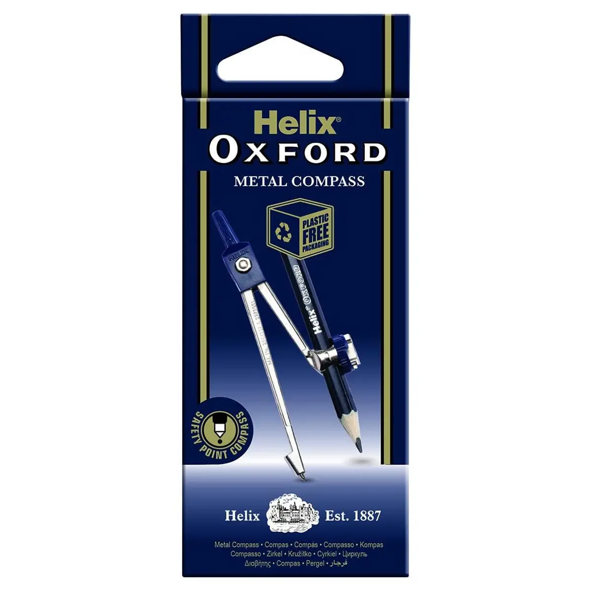 Helix Oxford Metal Compass With Pencil 1