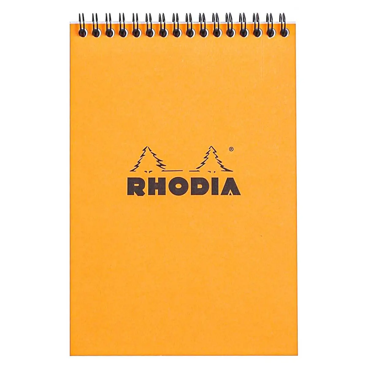 Rhodia A5 Orange Wirebound Spiral Pad Squared Ruled 80 Pages 1