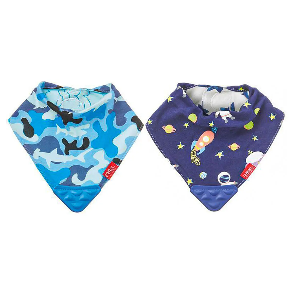 Nuby Bandana Teether Bibs Pack Of 2 Styles Vary 1