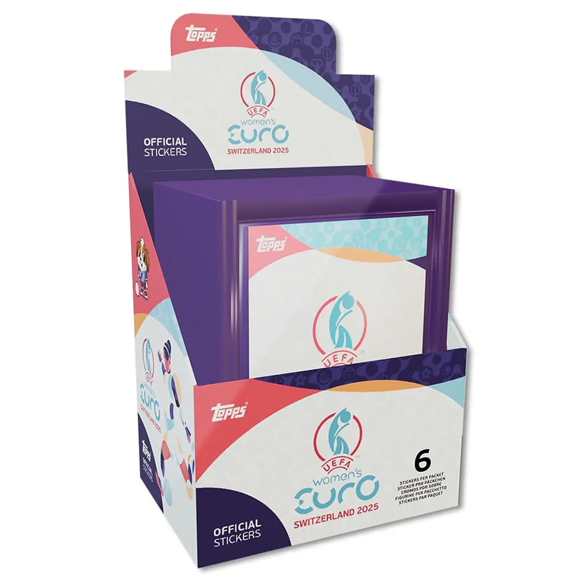 Topps Uefa Women's Euro Switzerland 2025 Sticker Collection Full Box (50 Packs) 1