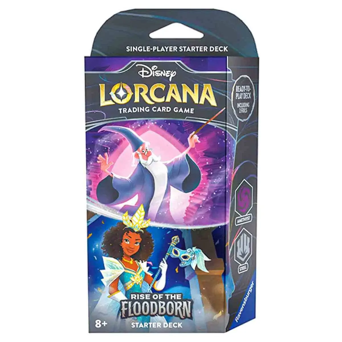 Disney Lorcana: Trading Card Game: Rise Of The Floodborn Starter Deck Amethyst & Steel 1