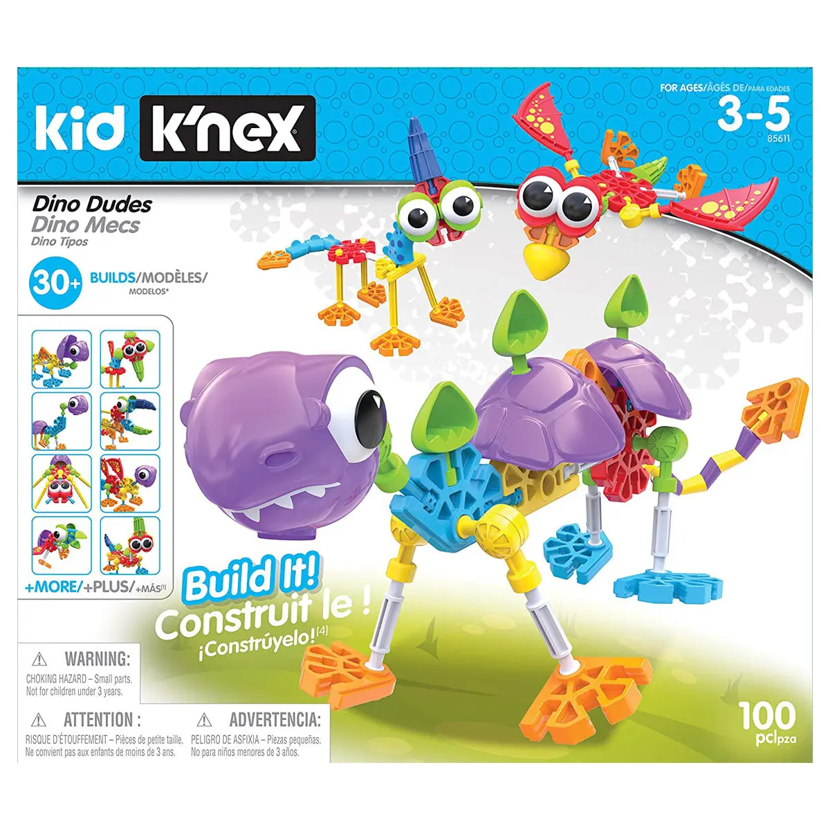 Kid K'nex Dino Dudes 30 Model Building Set 1
