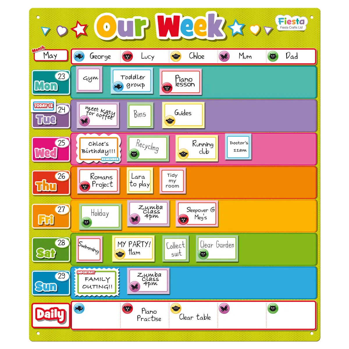 Our Week Magnetic Planner Chart 1