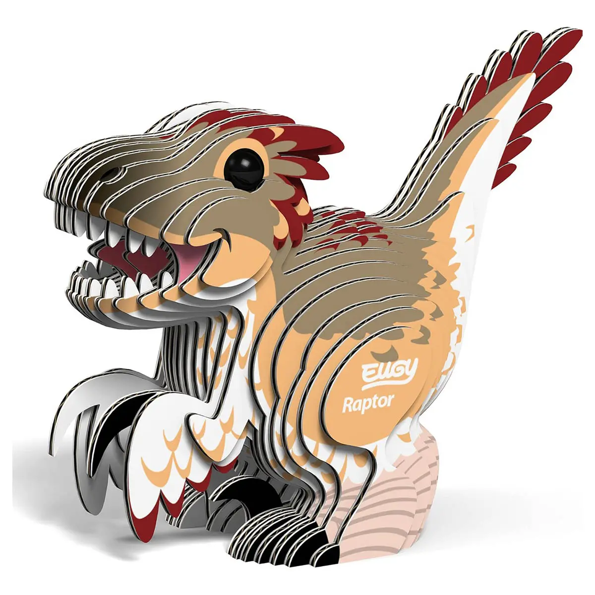 Eugy Raptor 3D Cardboard Model Kit 1