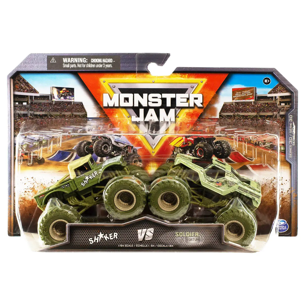 Monster Jam Shaker Vs Solider Fortune 1:64 Die-Cast Vehicles (2 Pack) 1