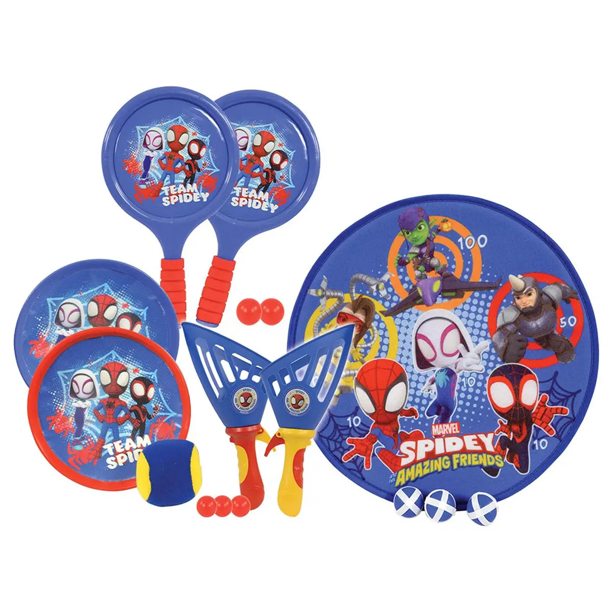 Marvel Spidey & His Amazing Friends Bumper Box 4-In-1 Garden Games Set 1