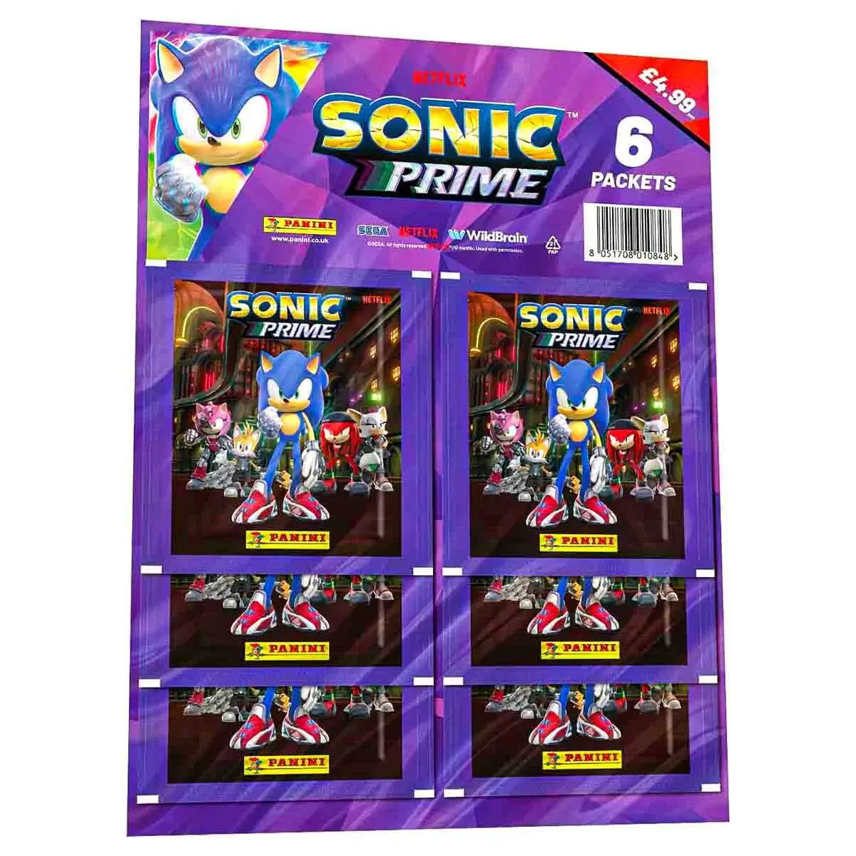 Panini Sonic Prime Sticker Collection Multipack (6 Packs) 1