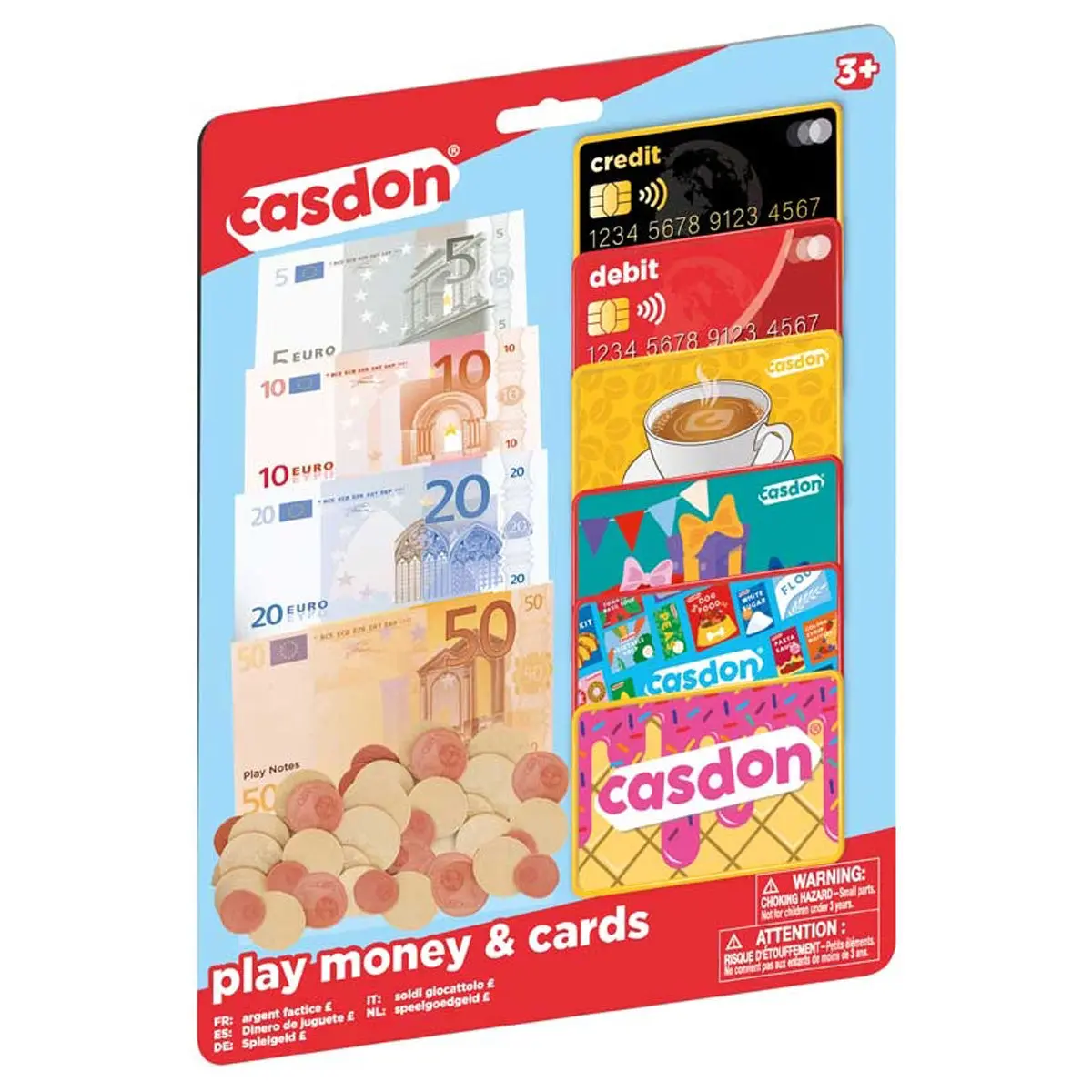 Casdon Play Money & Cards Roleplay Toy 1