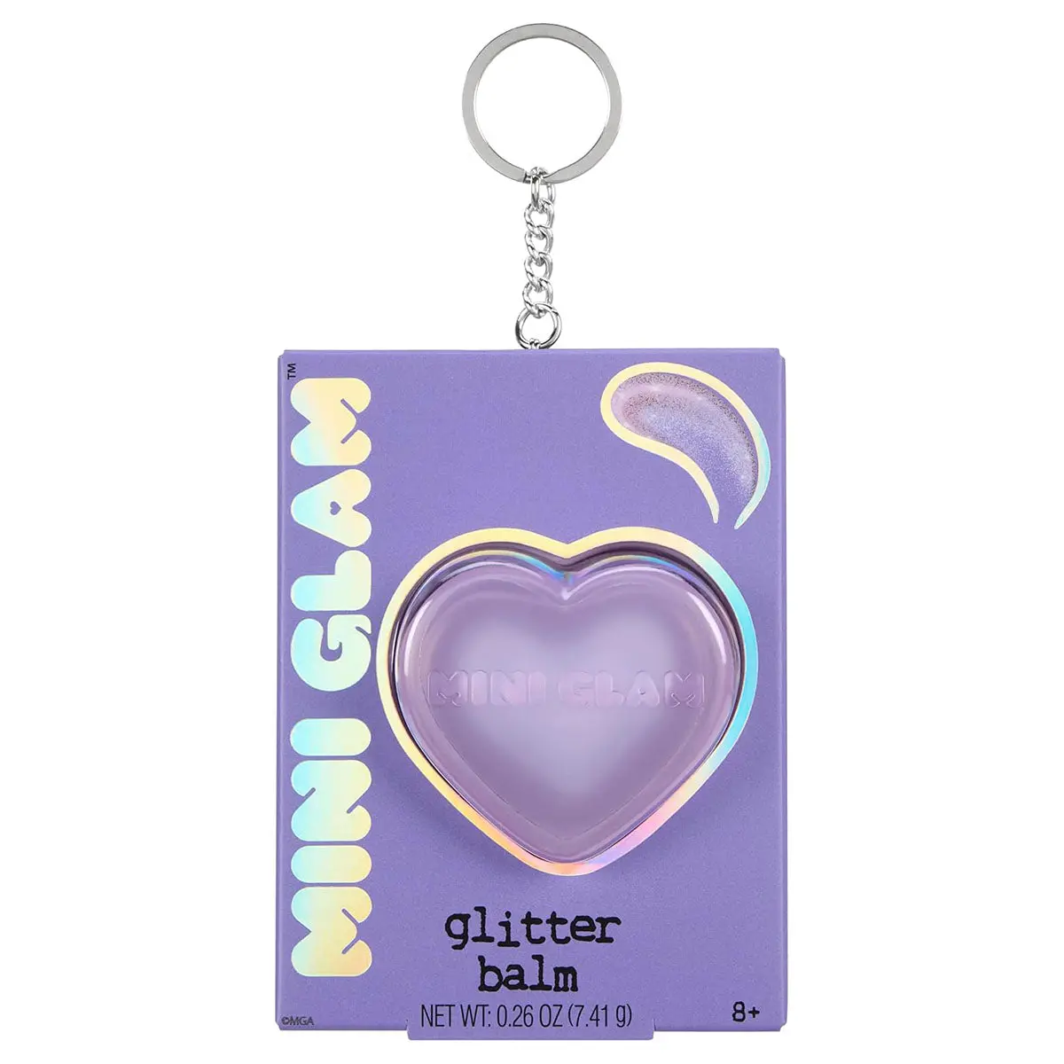 Mini Glam Heart Glitter Balm Friendship Bracelet Keychain 1