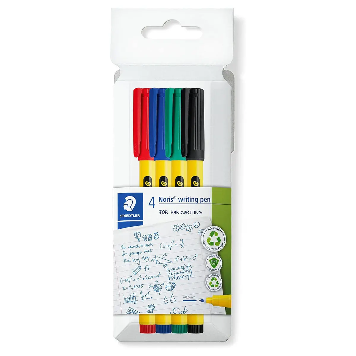 Staedtler Noris Writing Pen Assorted Colours (4 Pack) 1