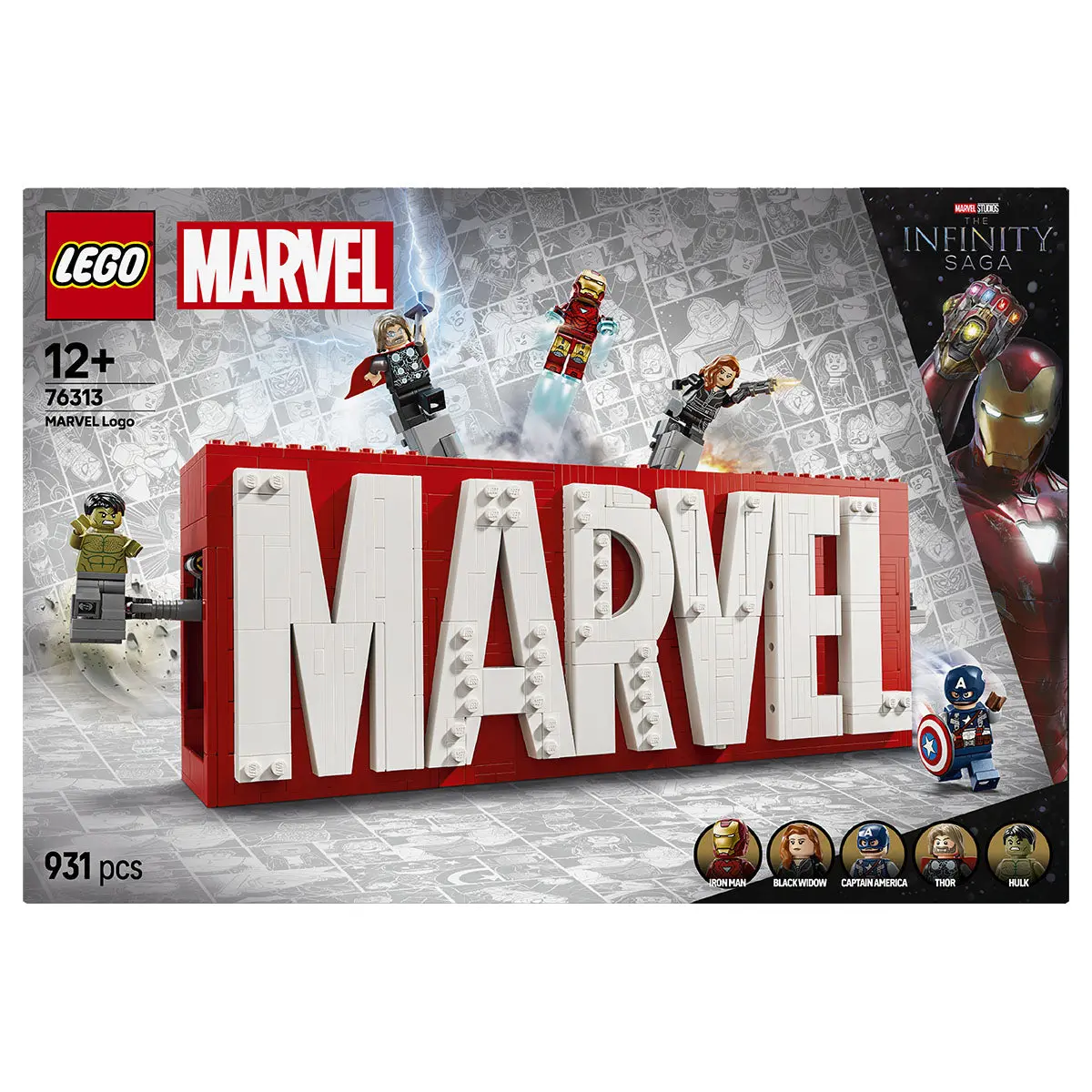 Lego Marvel Logo & Minifigures Building Set 1