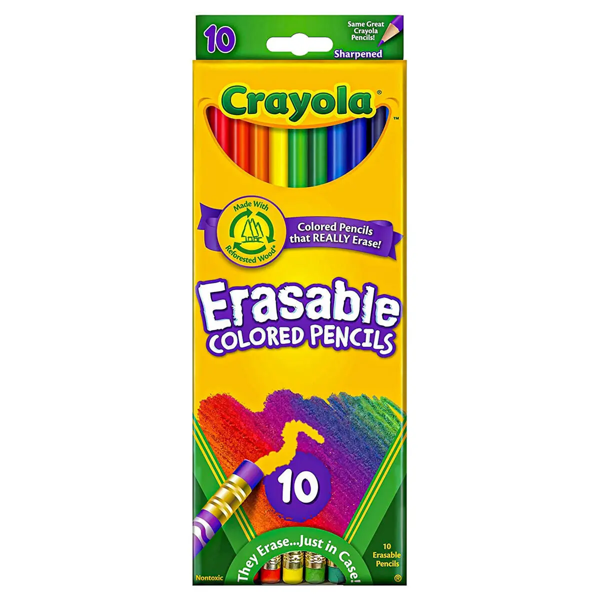 Crayola Erasable Coloured Pencils Pack Of 10 1