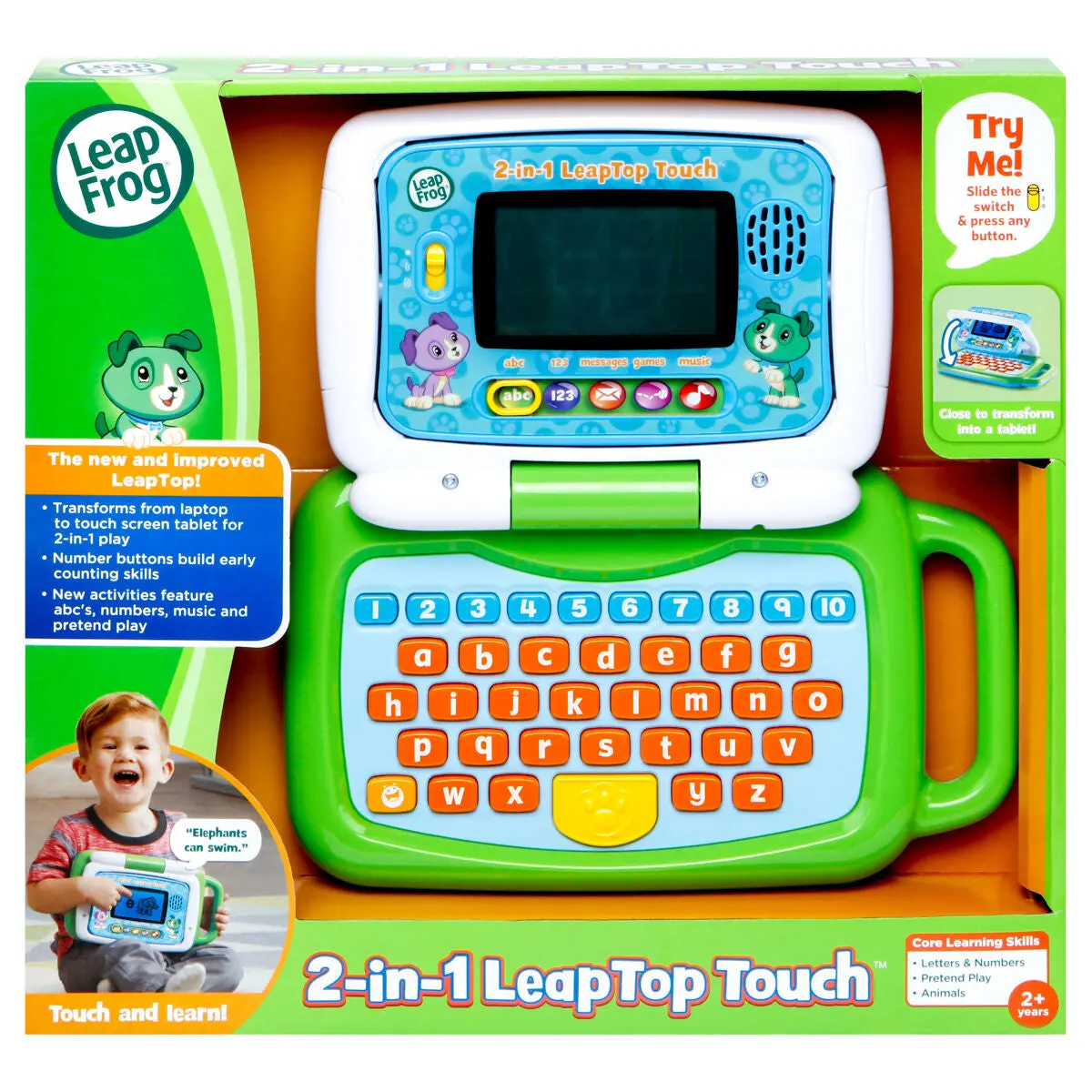Leapfrog 2 In 1 Leaptop Touch Laptop Green 1