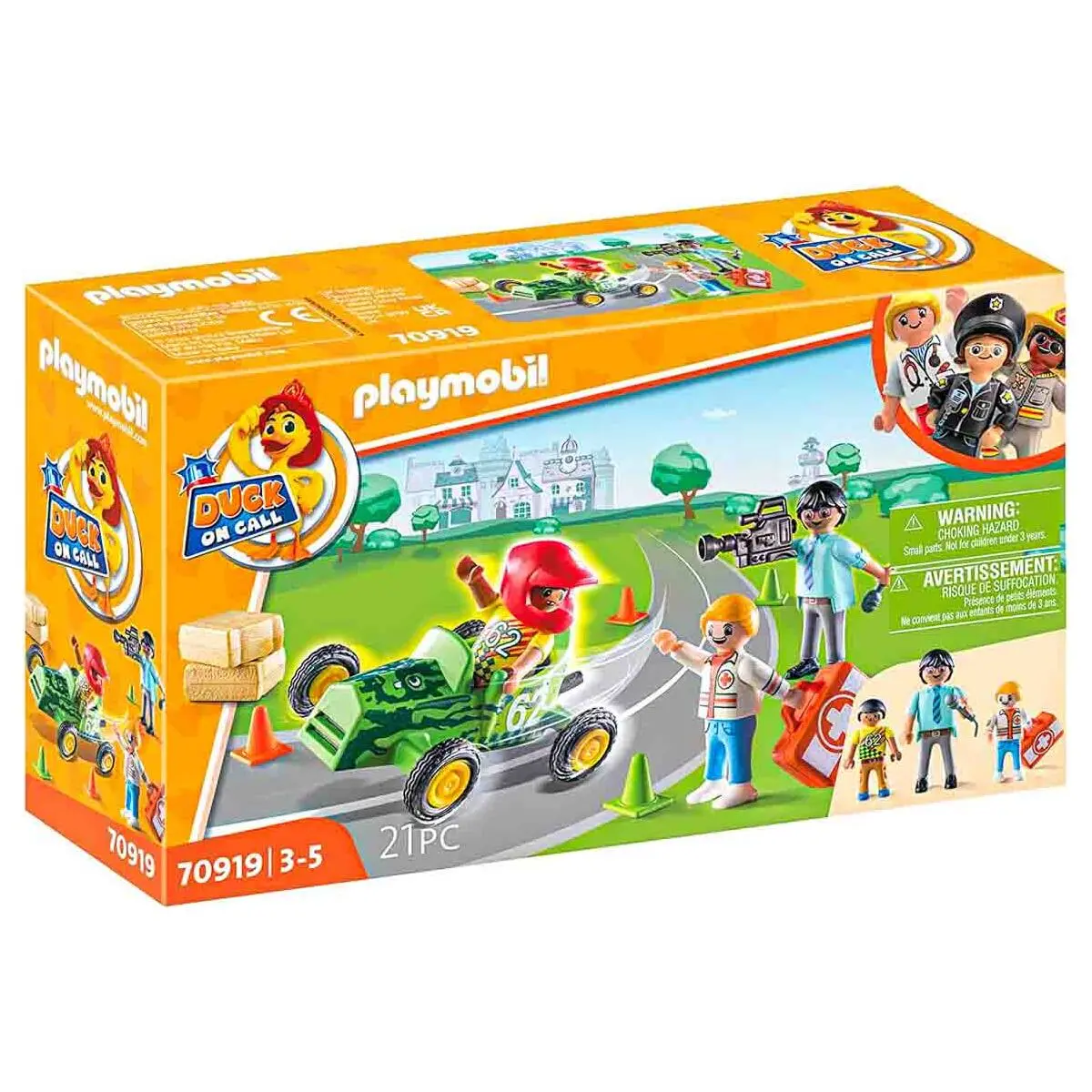 Playmobil Duck On Call Ambulance Action: Help The Racing Driver Playset 1