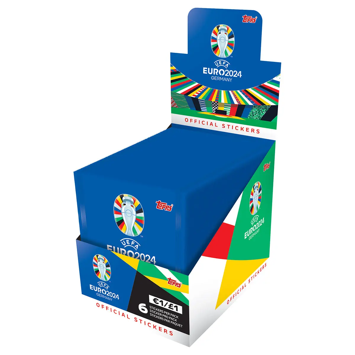 Topps Official Euro 2024 Sticker Collection - Box Of 100 Sticker Packets 1