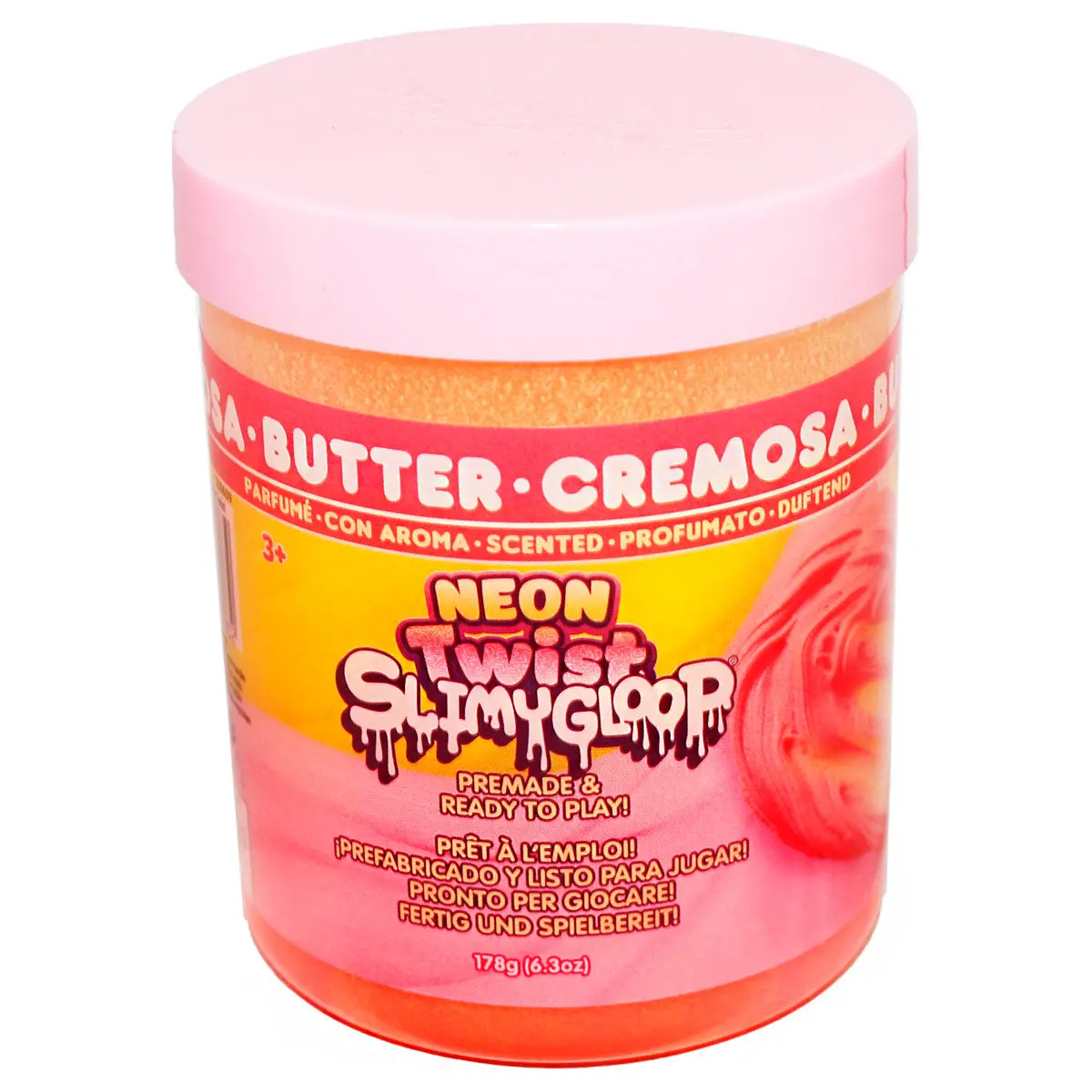 Slimygloop Neon Twist Pink Slime Pot 1
